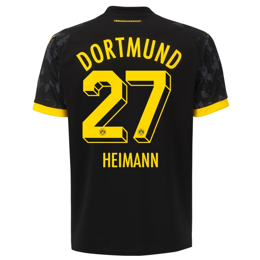 Herren Fußball Wesley Heimann #27 Schwarz Auswärtstrikot Trikot 2023/24 T-Shirt Luxemburg