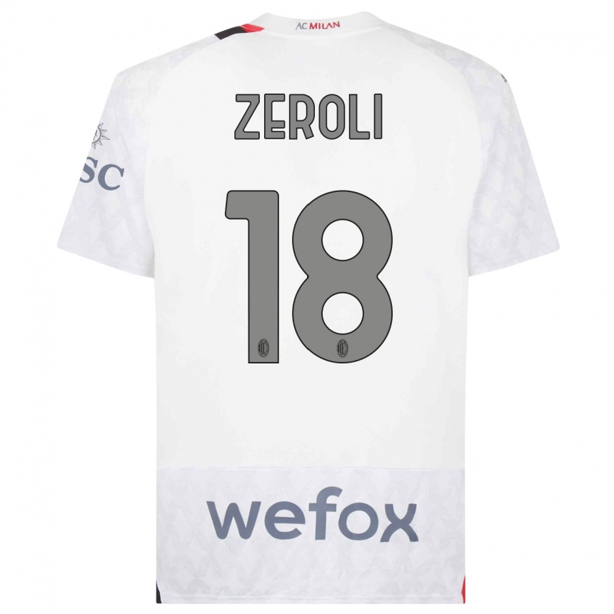 Herren Fußball Kevin Zeroli #18 Weiß Auswärtstrikot Trikot 2023/24 T-Shirt Luxemburg