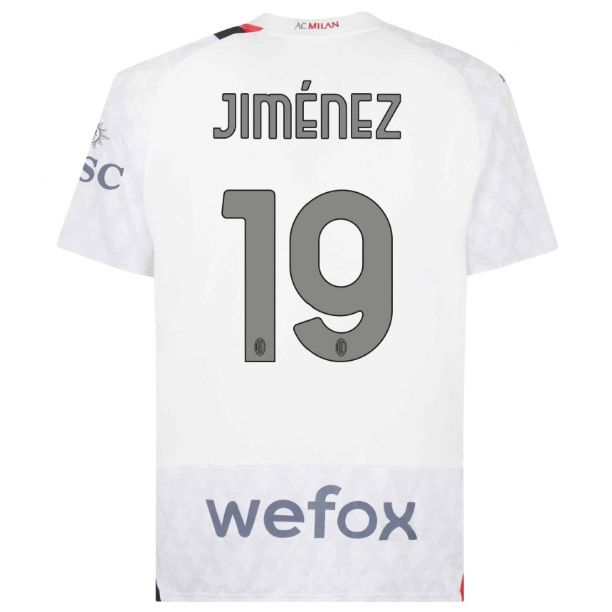 Herren Fußball Álex Jiménez #19 Weiß Auswärtstrikot Trikot 2023/24 T-Shirt Luxemburg