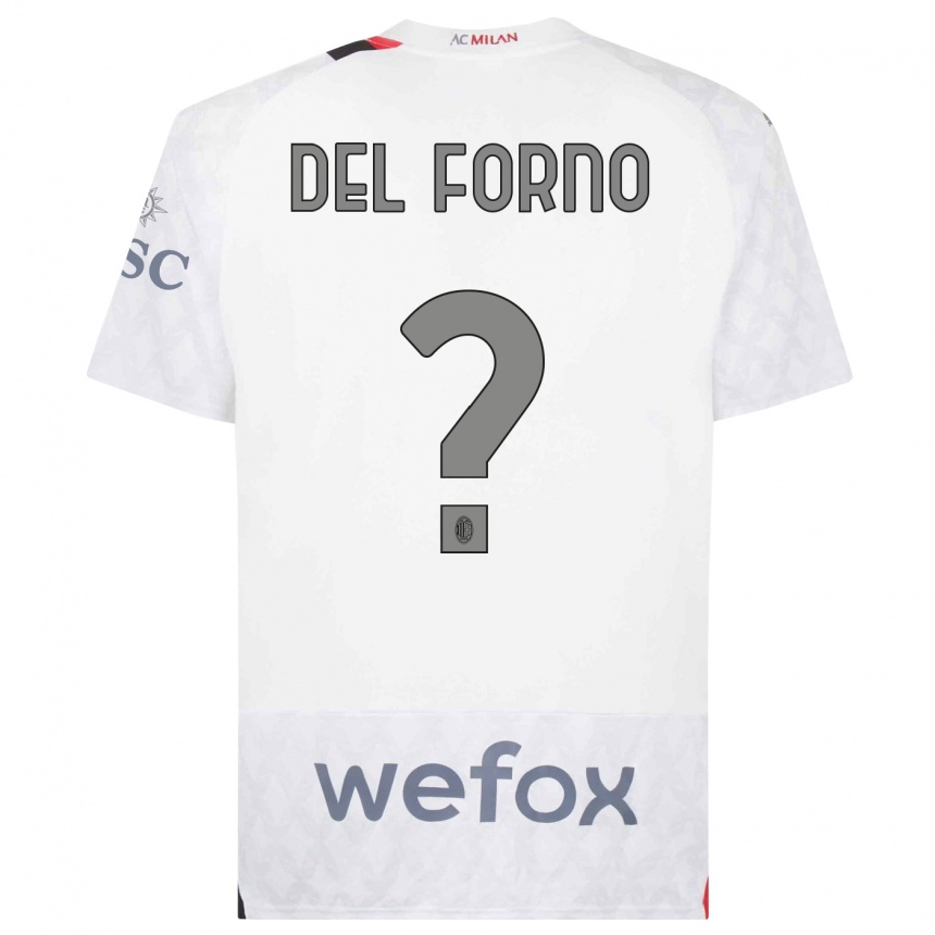 Herren Fußball Luca Del Forno #0 Weiß Auswärtstrikot Trikot 2023/24 T-Shirt Luxemburg