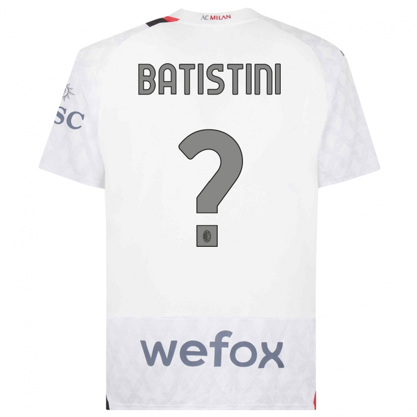 Herren Fußball Simone Batistini #0 Weiß Auswärtstrikot Trikot 2023/24 T-Shirt Luxemburg
