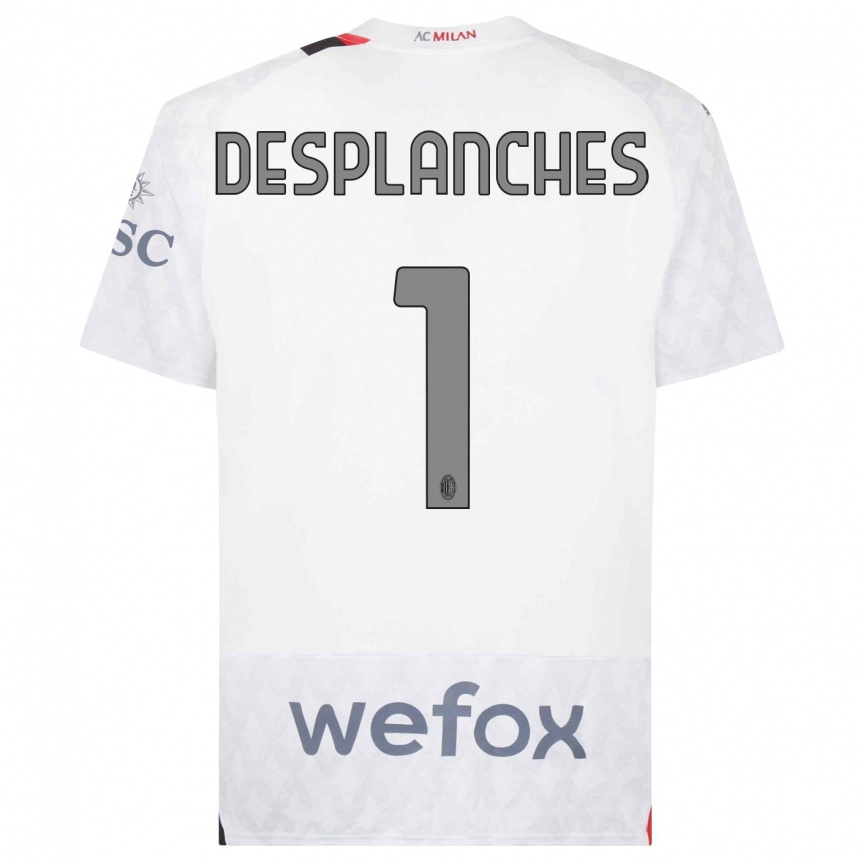 Herren Fußball Sebastiano Desplanches #1 Weiß Auswärtstrikot Trikot 2023/24 T-Shirt Luxemburg