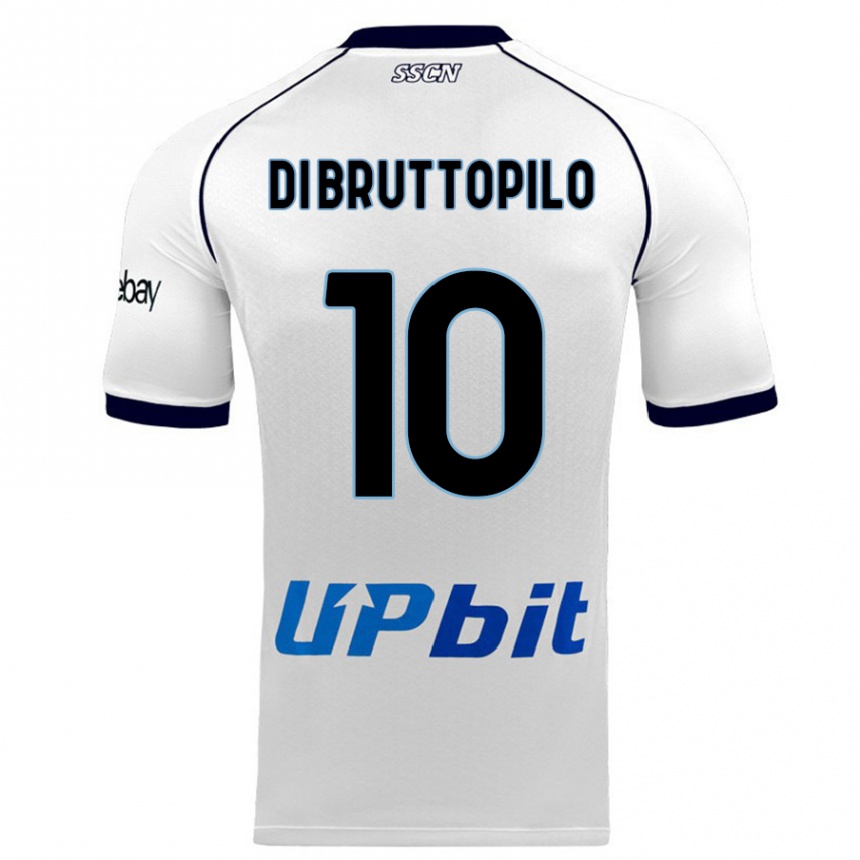Herren Fußball Giuseppe Ambrosino Di Bruttopilo #10 Weiß Auswärtstrikot Trikot 2023/24 T-Shirt Luxemburg