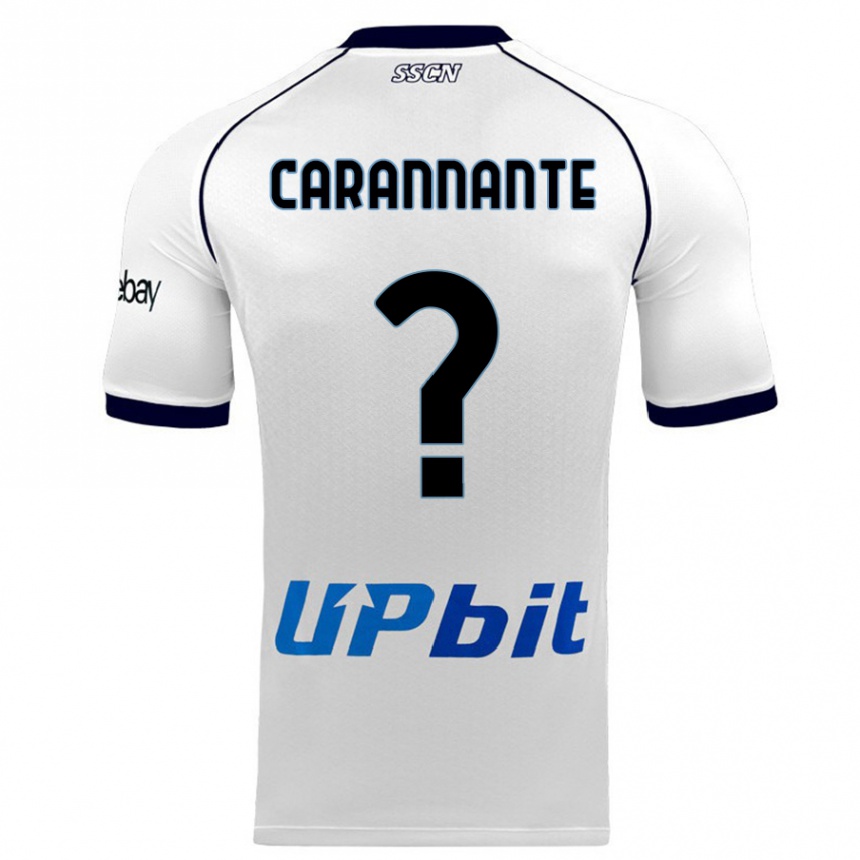 Herren Fußball Lorenzo Carannante #0 Weiß Auswärtstrikot Trikot 2023/24 T-Shirt Luxemburg