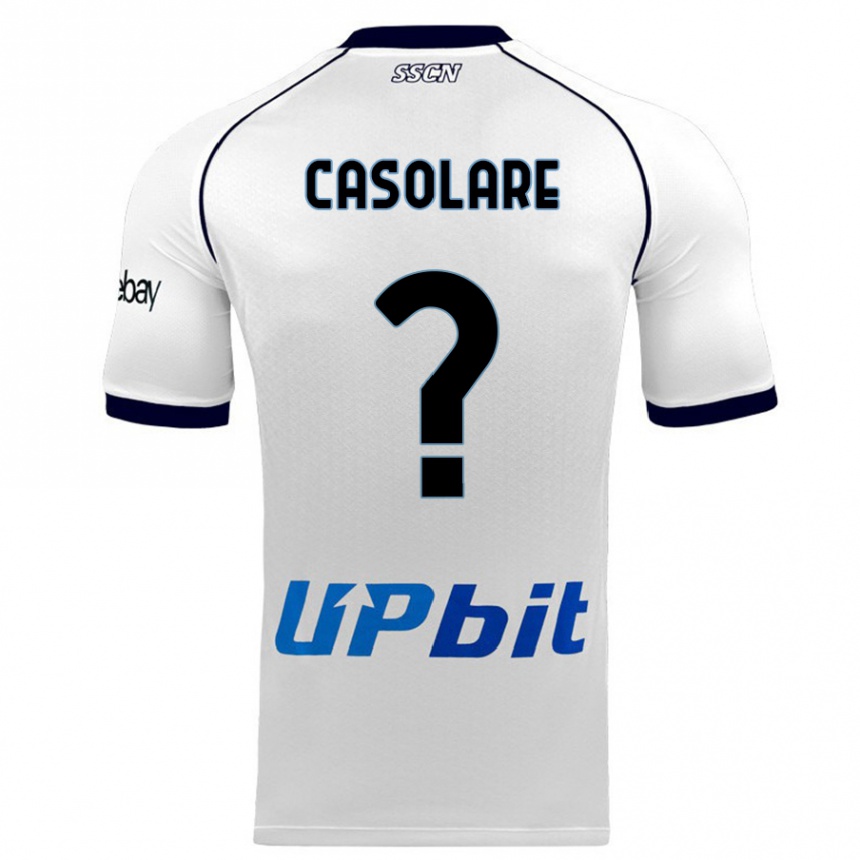 Herren Fußball Gabriel Casolare #0 Weiß Auswärtstrikot Trikot 2023/24 T-Shirt Luxemburg