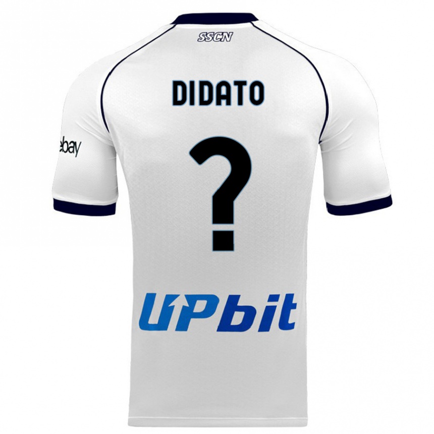 Herren Fußball Vincenzo Di Dato #0 Weiß Auswärtstrikot Trikot 2023/24 T-Shirt Luxemburg