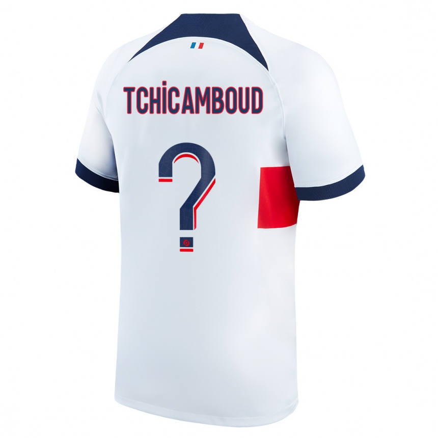 Herren Fußball Queyrell Tchicamboud #0 Weiß Auswärtstrikot Trikot 2023/24 T-Shirt Luxemburg