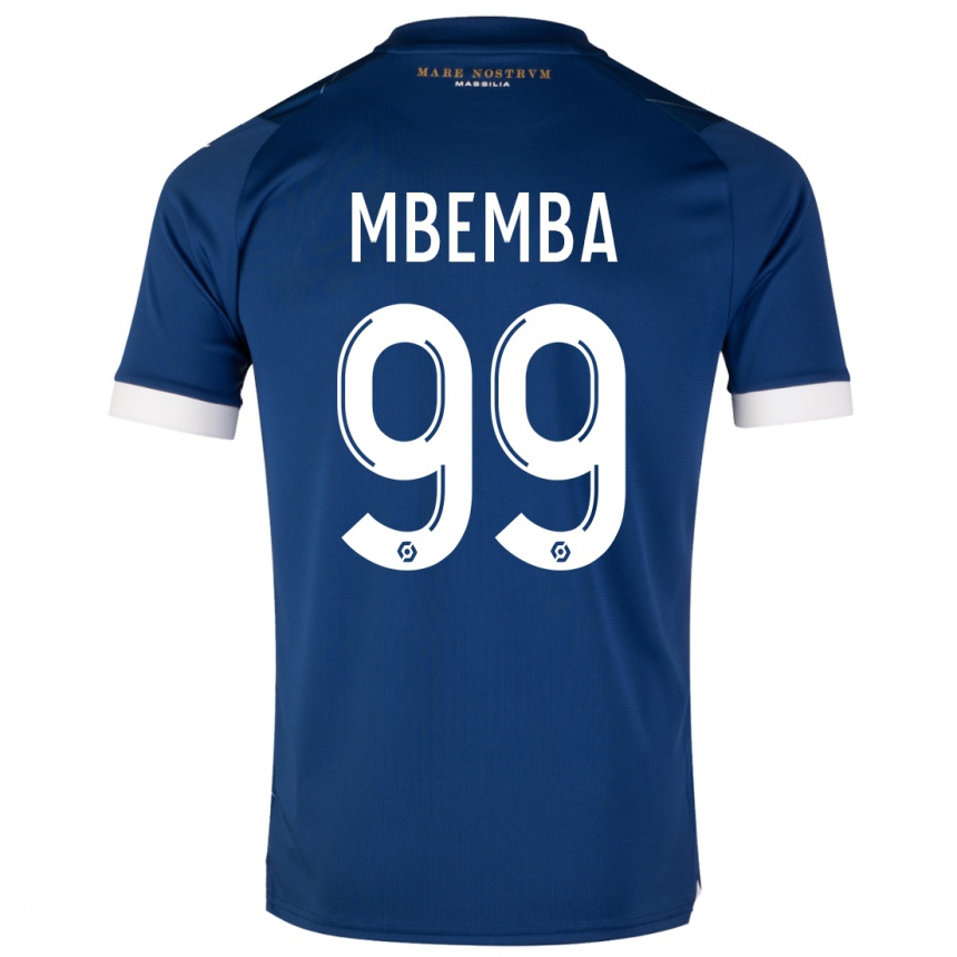 Herren Fußball Chancel Mbemba #99 Dunkelblau Auswärtstrikot Trikot 2023/24 T-Shirt Luxemburg
