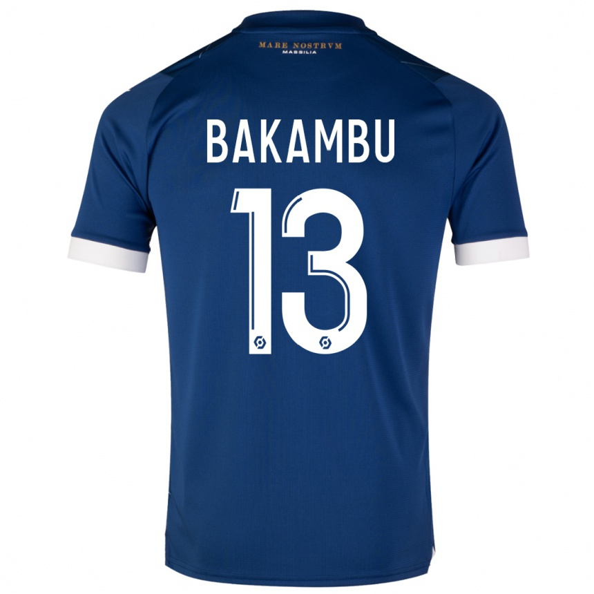 Herren Fußball Cedric Bakambu #13 Dunkelblau Auswärtstrikot Trikot 2023/24 T-Shirt Luxemburg