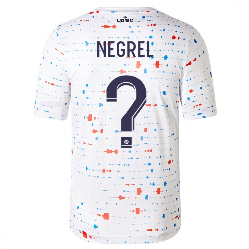 Herren Fußball Tom Negrel #0 Weiß Auswärtstrikot Trikot 2023/24 T-Shirt Luxemburg