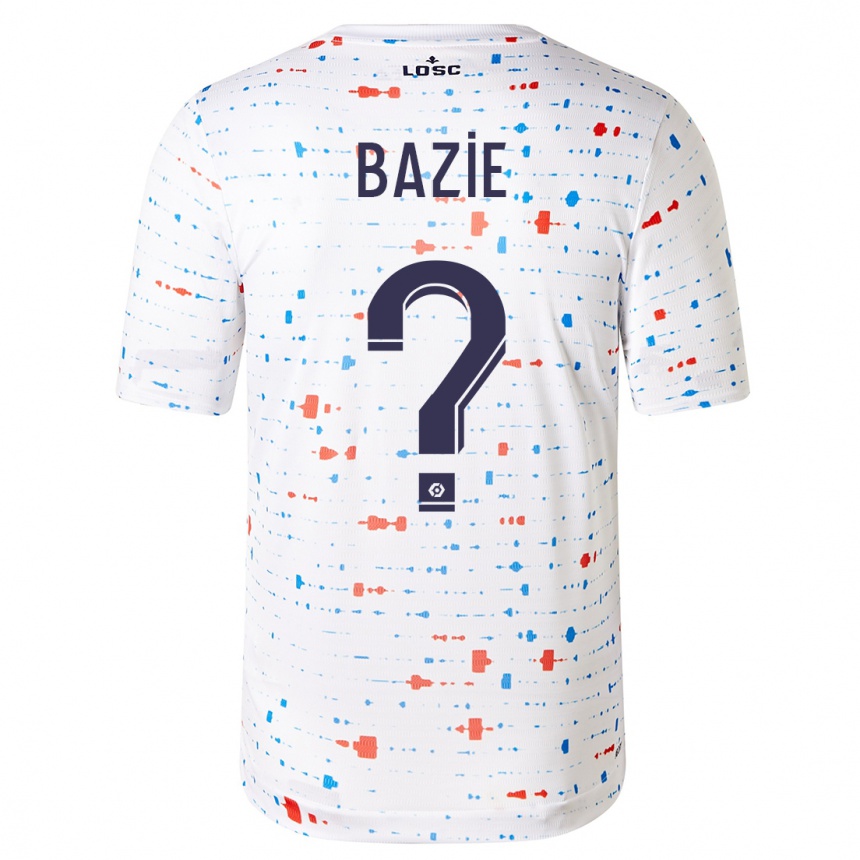 Herren Fußball Joffrey Bazie #0 Weiß Auswärtstrikot Trikot 2023/24 T-Shirt Luxemburg
