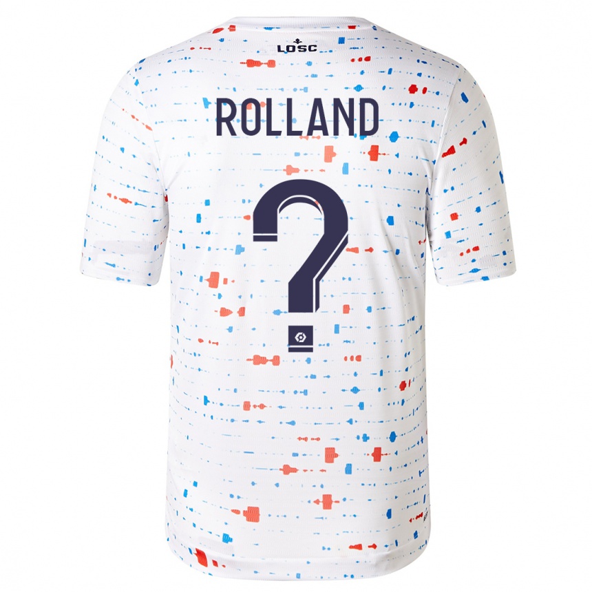 Herren Fußball Baptiste Rolland #0 Weiß Auswärtstrikot Trikot 2023/24 T-Shirt Luxemburg