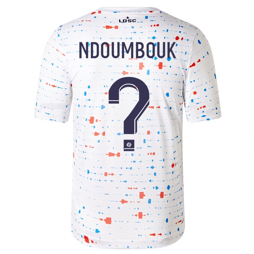 Herren Fußball Marlyse Ngo Ndoumbouk #0 Weiß Auswärtstrikot Trikot 2023/24 T-Shirt Luxemburg