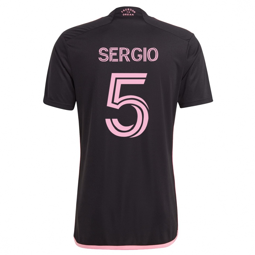 Herren Fußball Sergio Busquets #5 Schwarz Auswärtstrikot Trikot 2023/24 T-Shirt Luxemburg