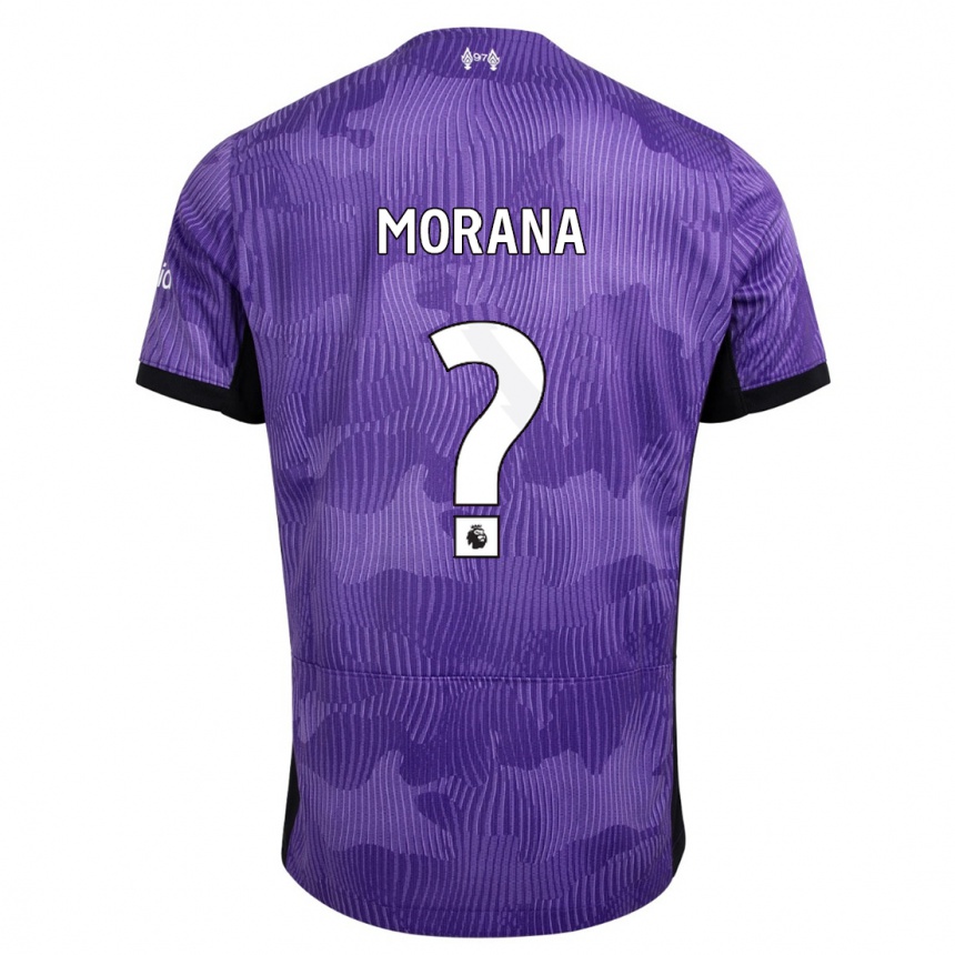 Herren Fußball Nathan Morana #0 Lila Ausweichtrikot Trikot 2023/24 T-Shirt Luxemburg