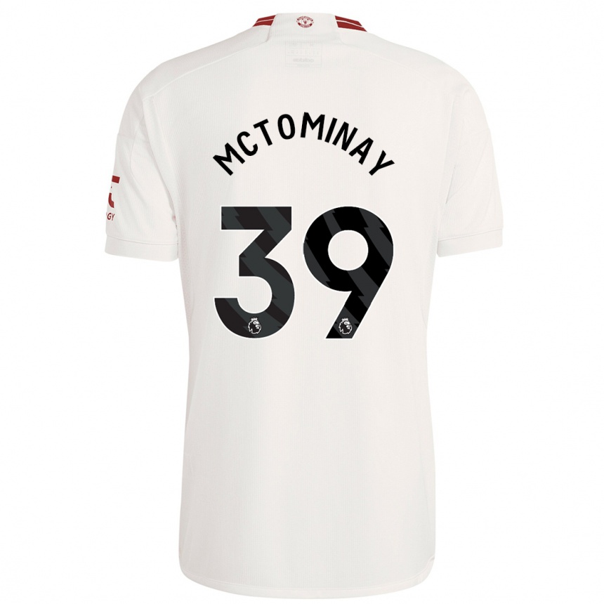 Herren Fußball Scott Mctominay #39 Weiß Ausweichtrikot Trikot 2023/24 T-Shirt Luxemburg