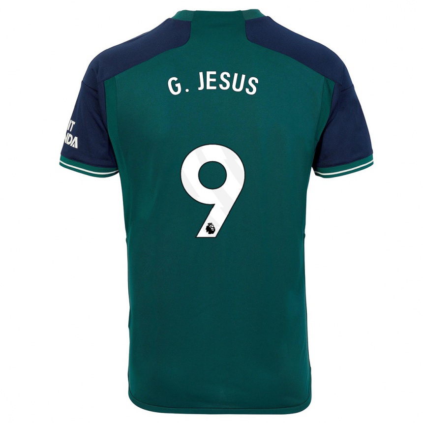 Herren Fußball Gabriel Jesus #9 Grün Ausweichtrikot Trikot 2023/24 T-Shirt Luxemburg