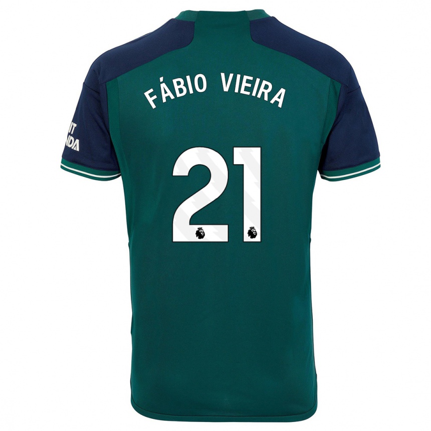 Herren Fußball Fabio Vieira #21 Grün Ausweichtrikot Trikot 2023/24 T-Shirt Luxemburg