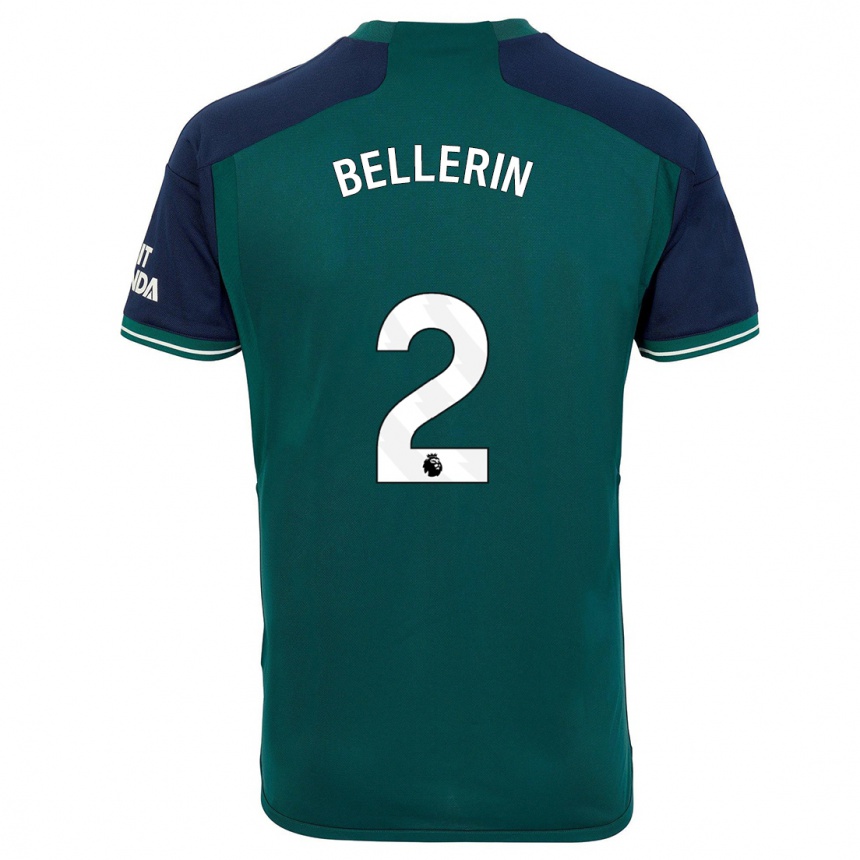 Herren Fußball Hector Bellerin #2 Grün Ausweichtrikot Trikot 2023/24 T-Shirt Luxemburg