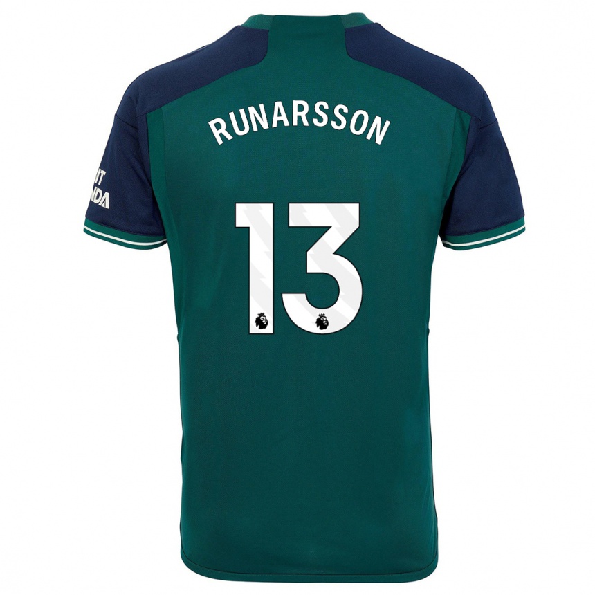 Herren Fußball Runar Alex Runarsson #13 Grün Ausweichtrikot Trikot 2023/24 T-Shirt Luxemburg