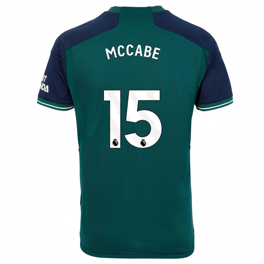 Herren Fußball Katie Mccabe #15 Grün Ausweichtrikot Trikot 2023/24 T-Shirt Luxemburg
