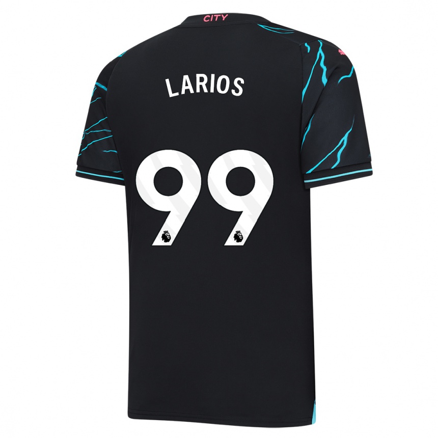 Herren Fußball Juan Larios #99 Dunkelblau Ausweichtrikot Trikot 2023/24 T-Shirt Luxemburg