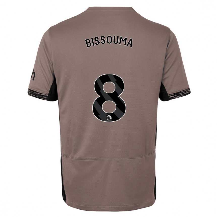 Herren Fußball Yves Bissouma #8 Dunkelbeige Ausweichtrikot Trikot 2023/24 T-Shirt Luxemburg