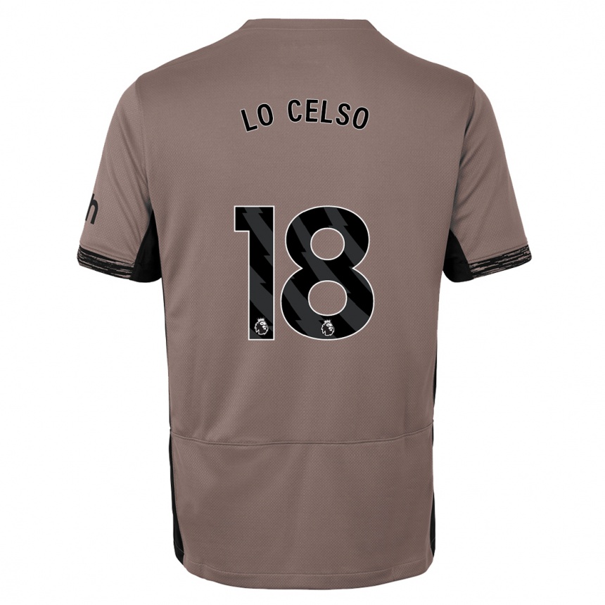 Herren Fußball Giovani Lo Celso #18 Dunkelbeige Ausweichtrikot Trikot 2023/24 T-Shirt Luxemburg