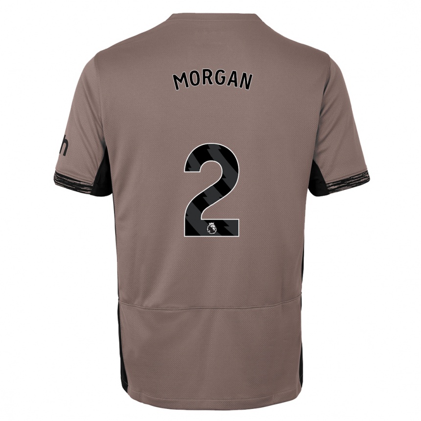Herren Fußball Esther Morgan #2 Dunkelbeige Ausweichtrikot Trikot 2023/24 T-Shirt Luxemburg