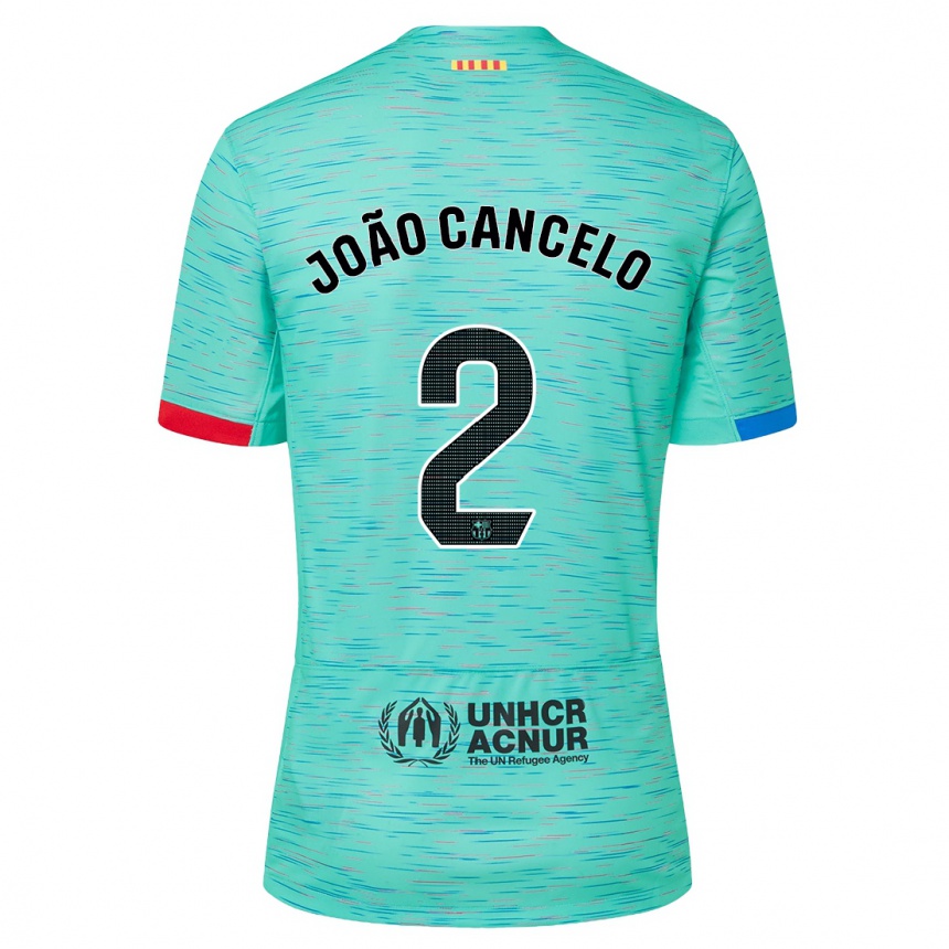 Herren Fußball Joao Cancelo #2 Helles Aqua Ausweichtrikot Trikot 2023/24 T-Shirt Luxemburg