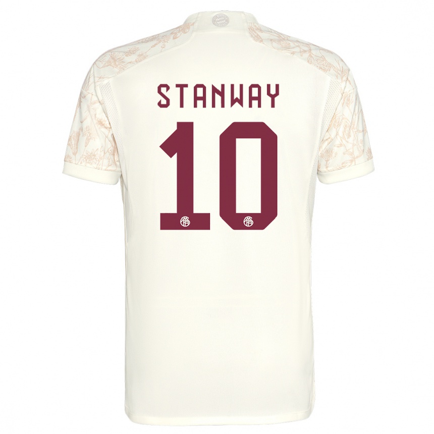 Herren Fußball Georgia Stanway #10 Cremefarben Ausweichtrikot Trikot 2023/24 T-Shirt Luxemburg