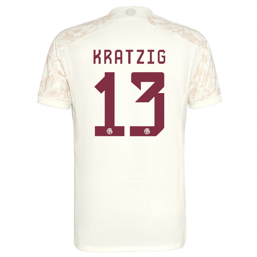 Herren Fußball Frans Kratzig #13 Cremefarben Ausweichtrikot Trikot 2023/24 T-Shirt Luxemburg