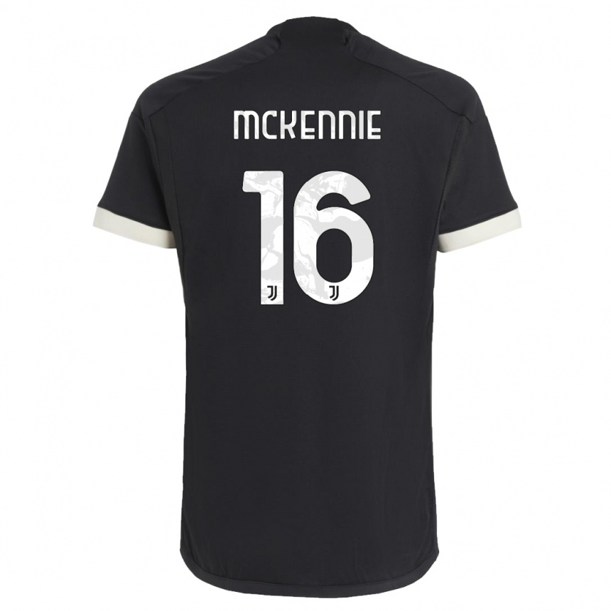 Herren Fußball Weston Mckennie #16 Schwarz Ausweichtrikot Trikot 2023/24 T-Shirt Luxemburg