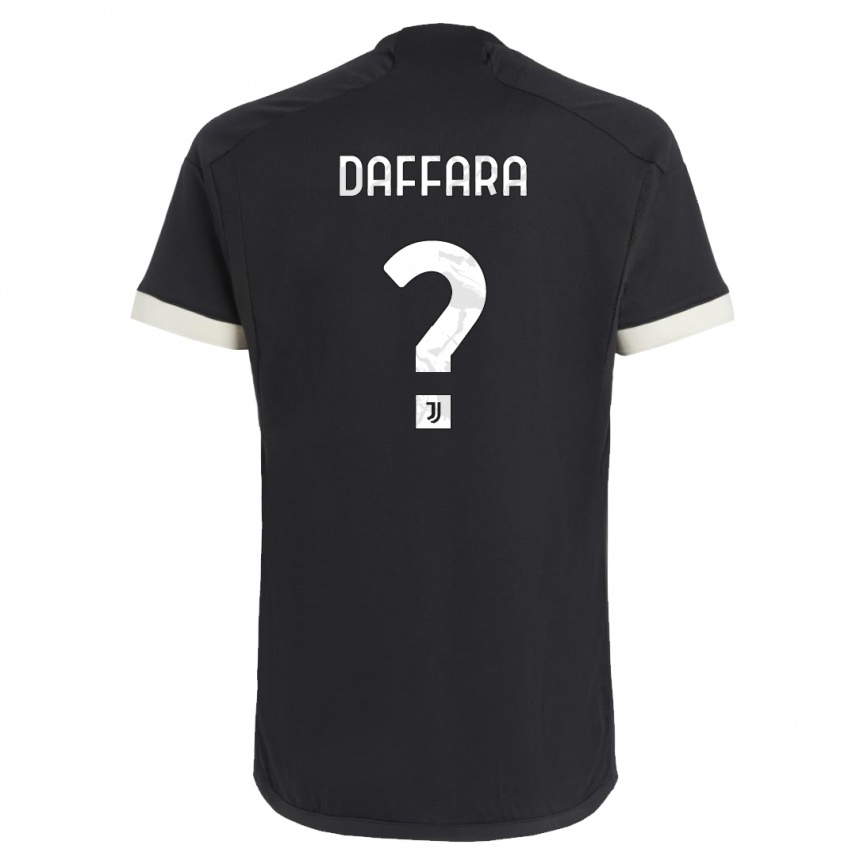 Herren Fußball Giovanni Daffara #0 Schwarz Ausweichtrikot Trikot 2023/24 T-Shirt Luxemburg