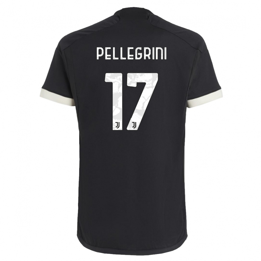 Herren Fußball Luca Pellegrini #17 Schwarz Ausweichtrikot Trikot 2023/24 T-Shirt Luxemburg