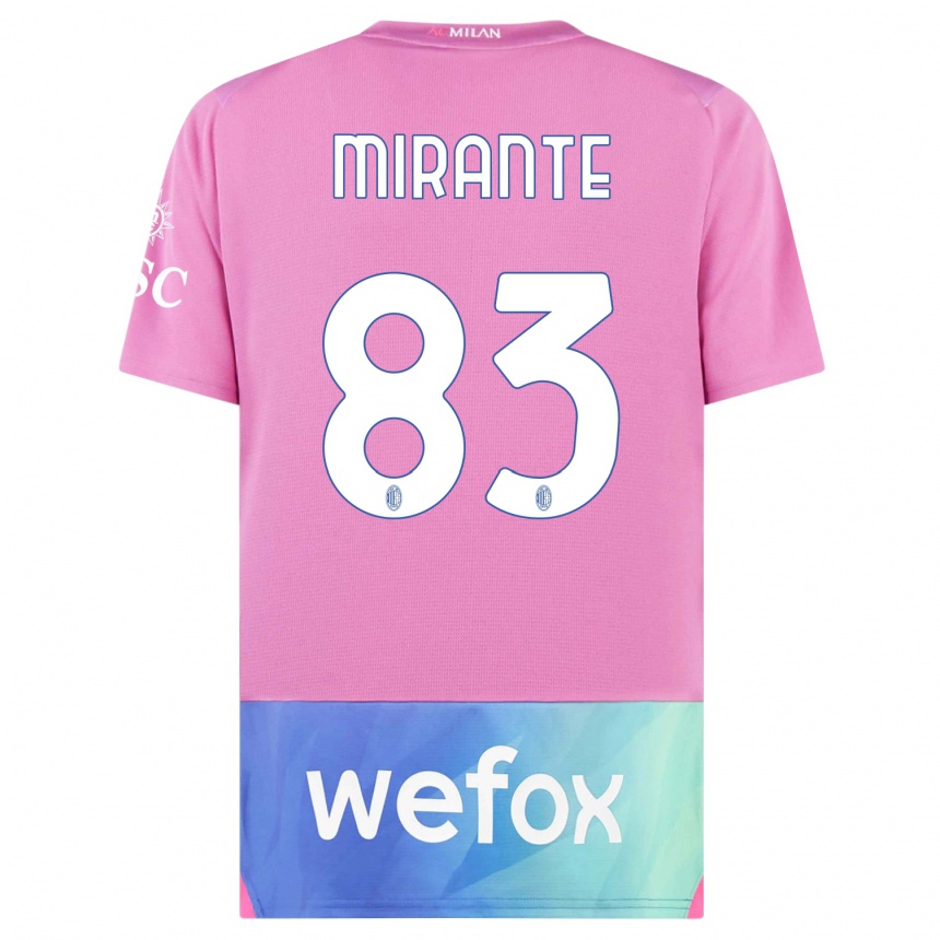 Herren Fußball Antonio Mirante #83 Pink Lila Ausweichtrikot Trikot 2023/24 T-Shirt Luxemburg