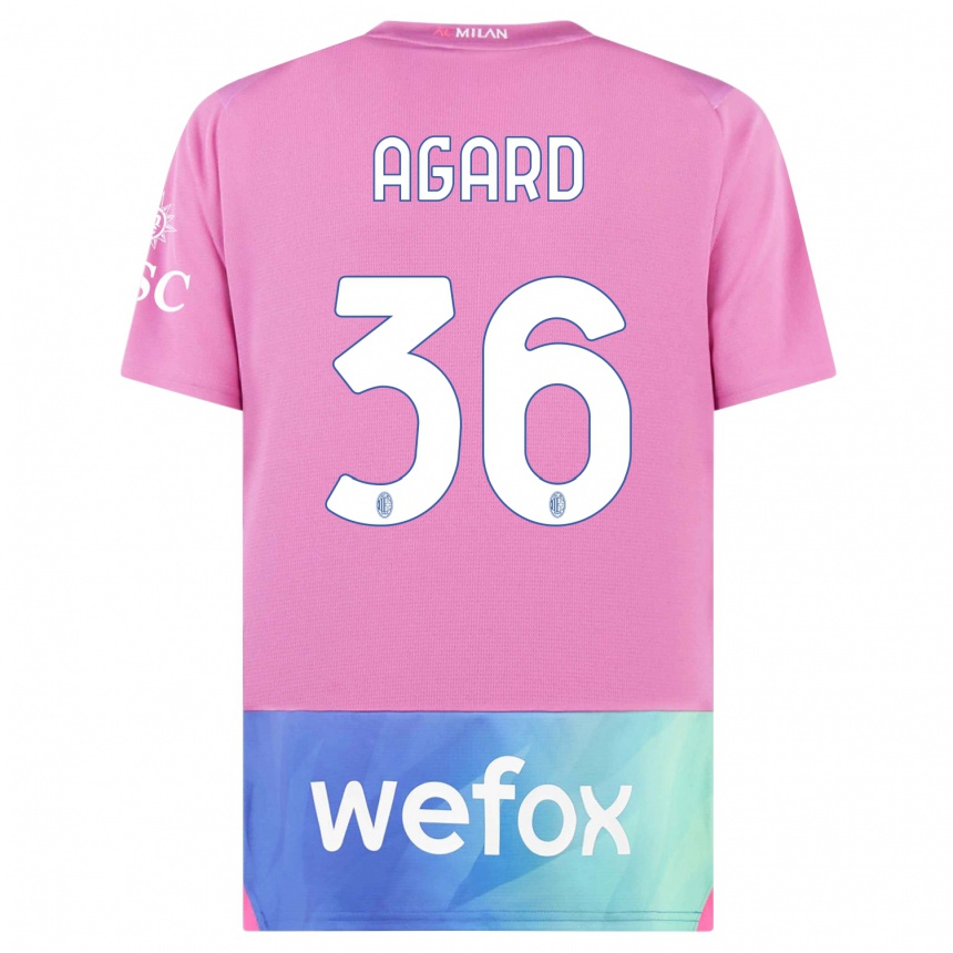 Herren Fußball Laura Agard #36 Pink Lila Ausweichtrikot Trikot 2023/24 T-Shirt Luxemburg