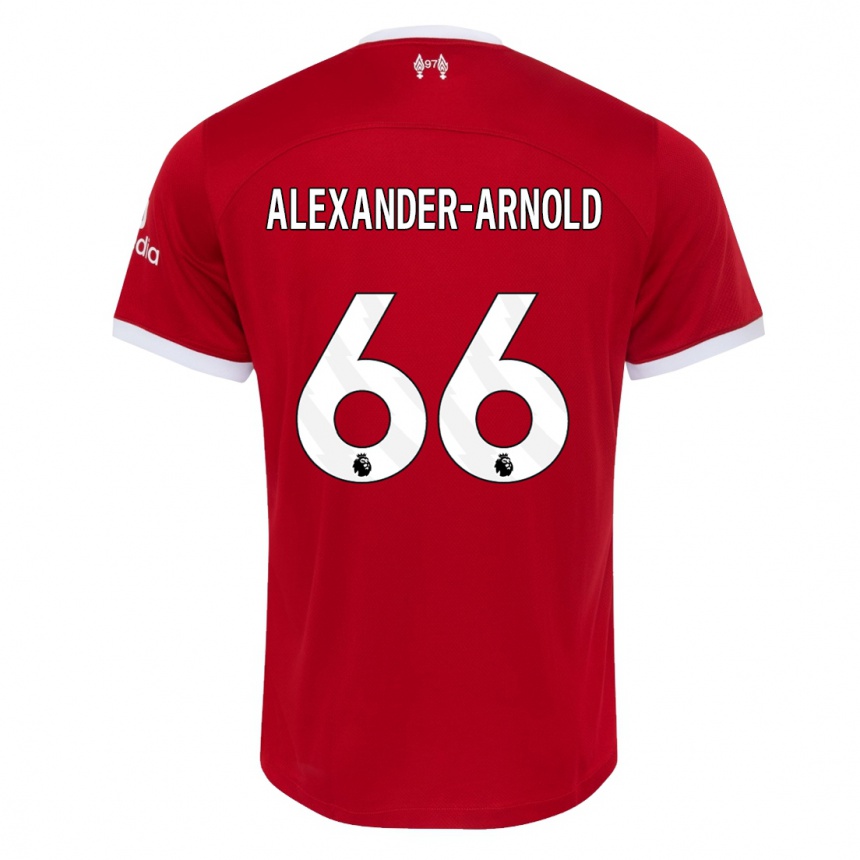 Damen Fußball Trent Alexander-Arnold #66 Rot Heimtrikot Trikot 2023/24 T-Shirt Luxemburg