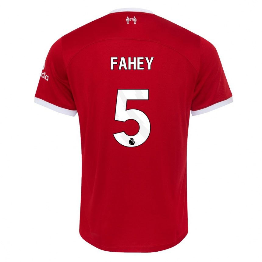 Damen Fußball Niamh Fahey #5 Rot Heimtrikot Trikot 2023/24 T-Shirt Luxemburg