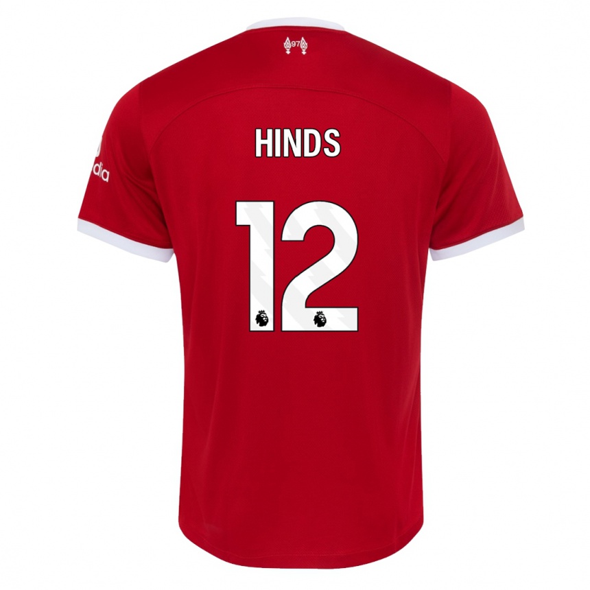 Damen Fußball Taylor Hinds #12 Rot Heimtrikot Trikot 2023/24 T-Shirt Luxemburg