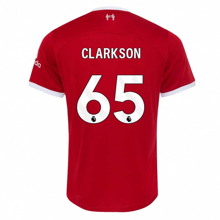 Damen Fußball Leighton Clarkson #65 Rot Heimtrikot Trikot 2023/24 T-Shirt Luxemburg