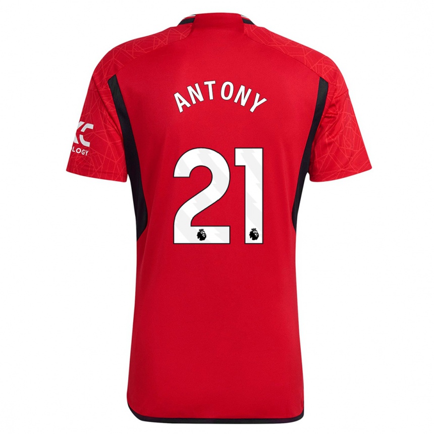 Damen Fußball Antony #21 Rot Heimtrikot Trikot 2023/24 T-Shirt Luxemburg