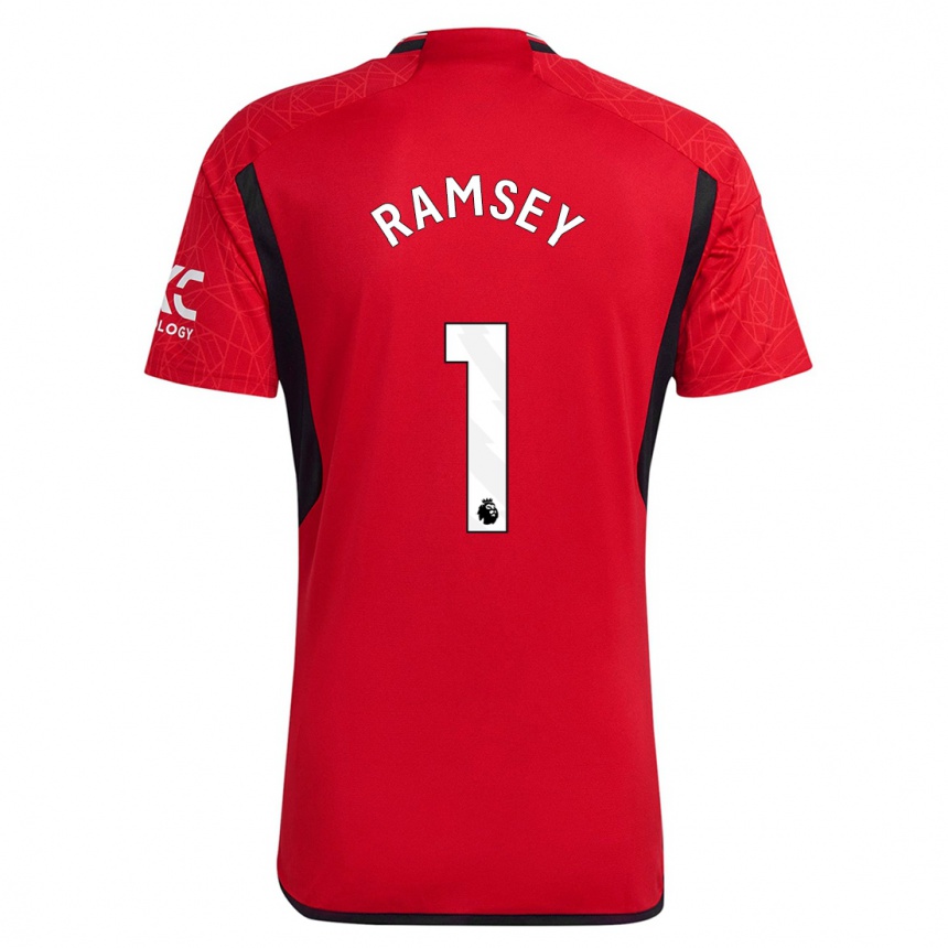 Damen Fußball Emily Ramsey #1 Rot Heimtrikot Trikot 2023/24 T-Shirt Luxemburg