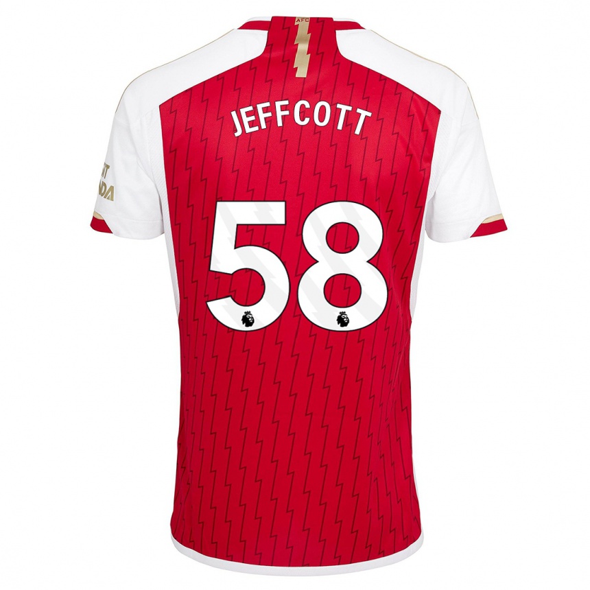 Damen Fußball Henry Jeffcott #58 Rot Heimtrikot Trikot 2023/24 T-Shirt Luxemburg