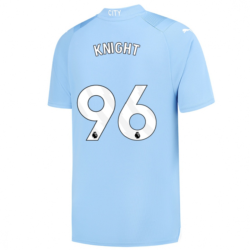 Damen Fußball Ben Knight #96 Hellblau Heimtrikot Trikot 2023/24 T-Shirt Luxemburg