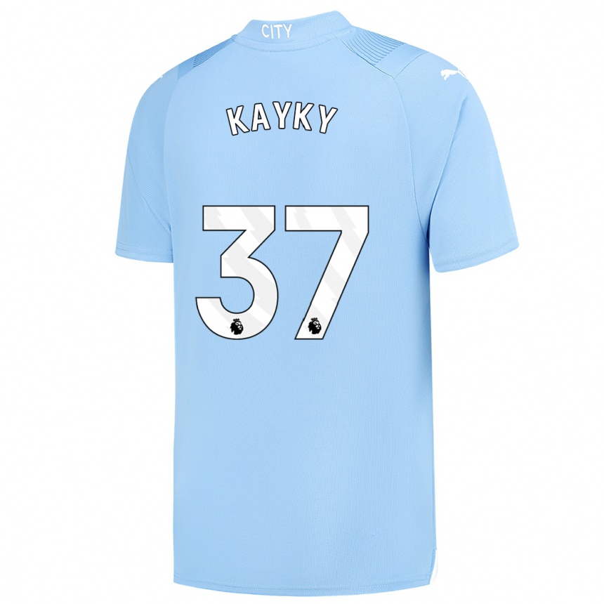 Damen Fußball Kayky #37 Hellblau Heimtrikot Trikot 2023/24 T-Shirt Luxemburg