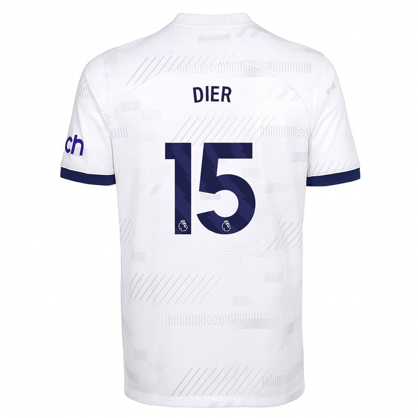 Damen Fußball Eric Dier #15 Weiß Heimtrikot Trikot 2023/24 T-Shirt Luxemburg