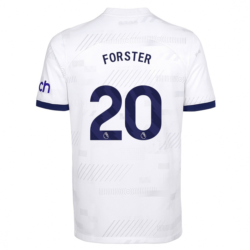 Damen Fußball Fraser Forster #20 Weiß Heimtrikot Trikot 2023/24 T-Shirt Luxemburg
