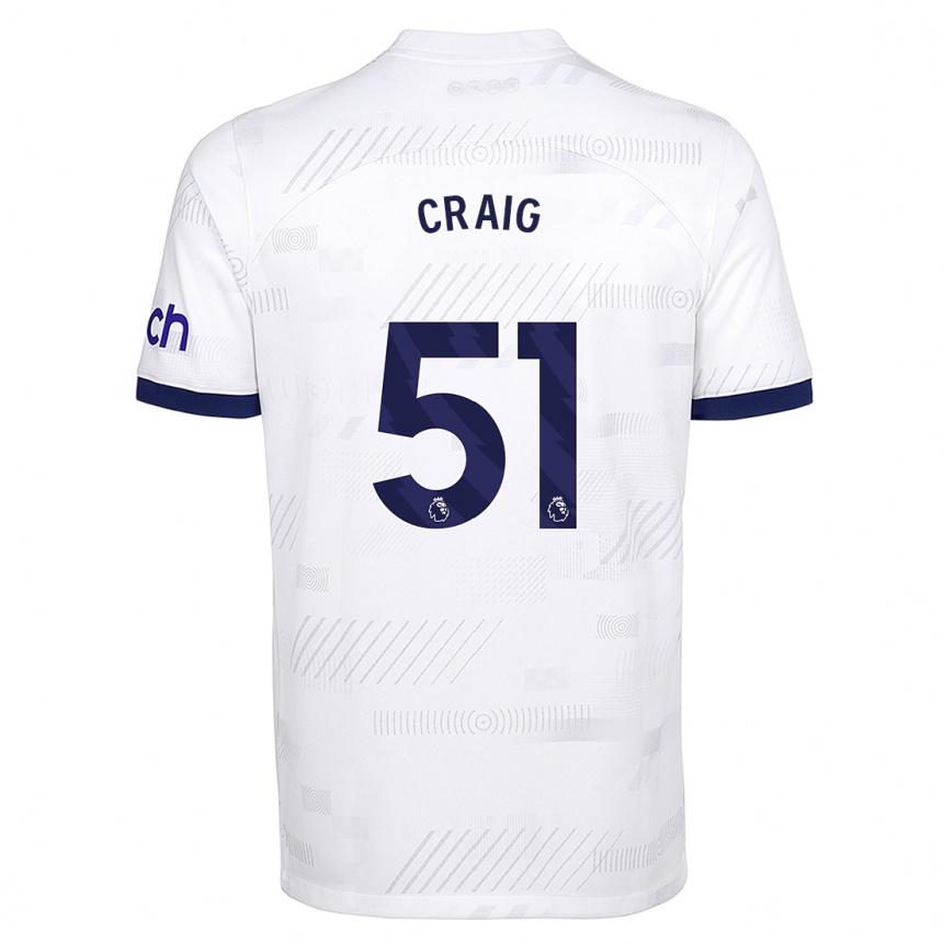Damen Fußball Matthew Craig #51 Weiß Heimtrikot Trikot 2023/24 T-Shirt Luxemburg