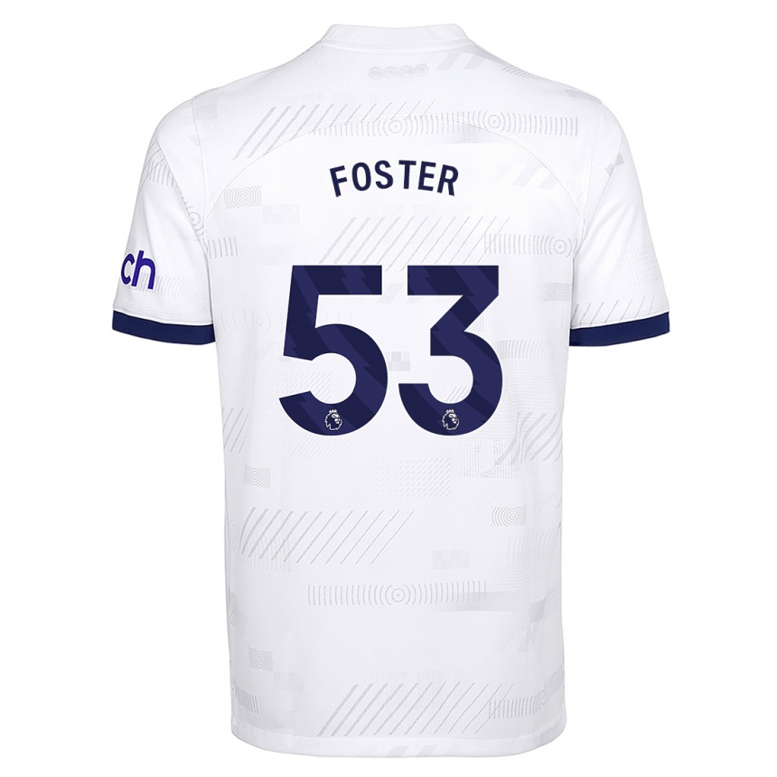 Damen Fußball Brooklyn Lyons Foster #53 Weiß Heimtrikot Trikot 2023/24 T-Shirt Luxemburg